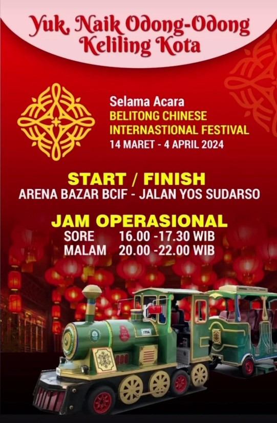 Serunya Keliling Kota Belitung dengan Odong-Odong Selama Acara Belitung Chinese International Festival!