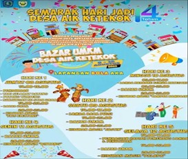 Semarak Hari Jadi Desa Aik Ketekok ke-14, Semangat Membangun Desa Bersama UMKM