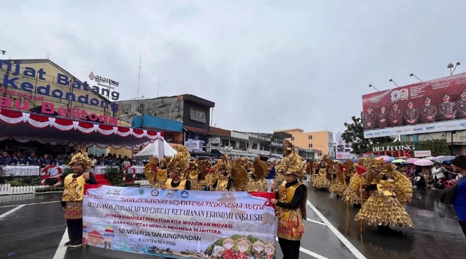 Pawai Pembangunan Belitung 2025 Meriah dan Penuh Kreativitas